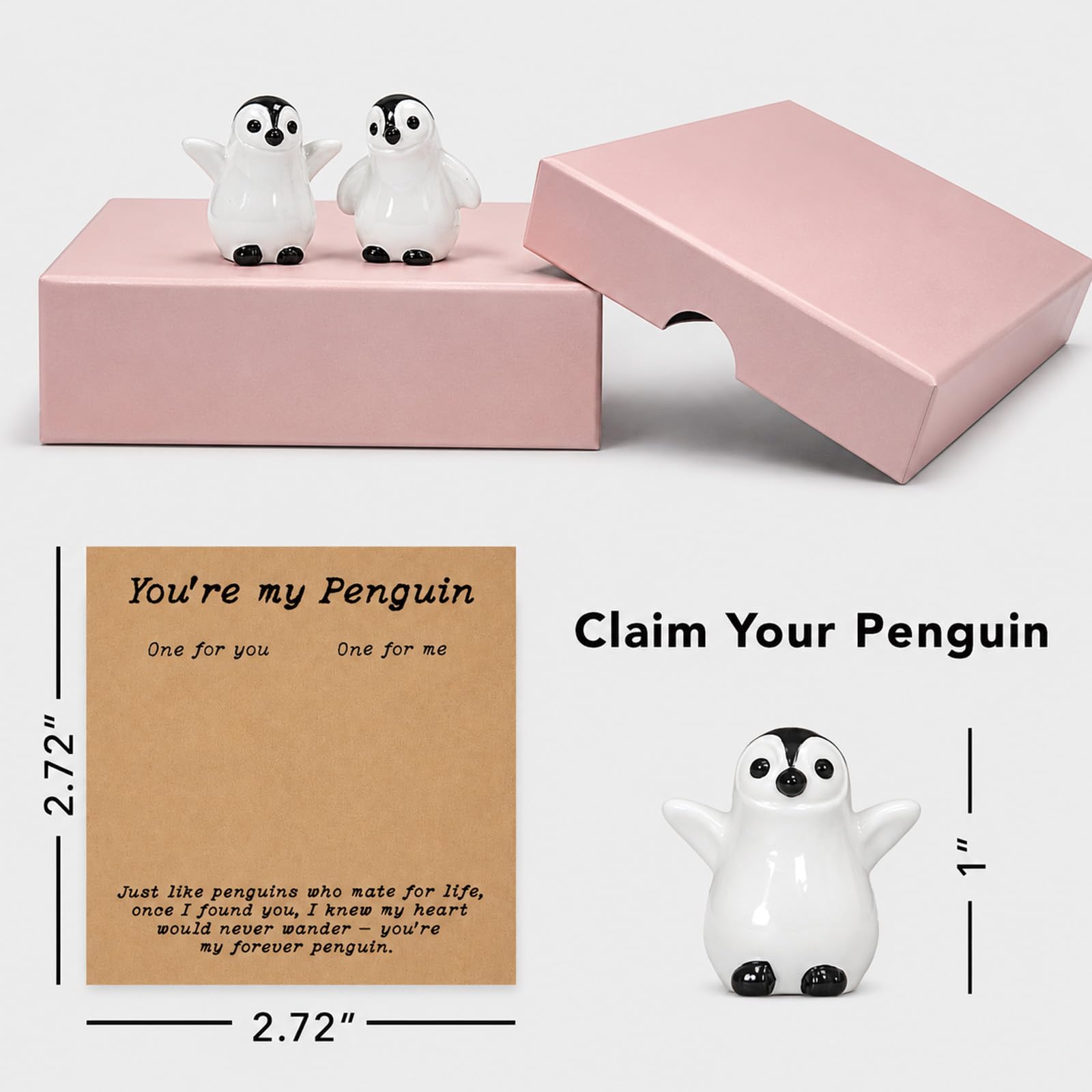 Amazon.com: LIMGUVK You're My Penguin Couple Figurines, Mate for
